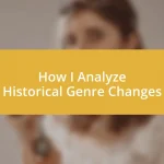 How I Analyze Historical Genre Changes