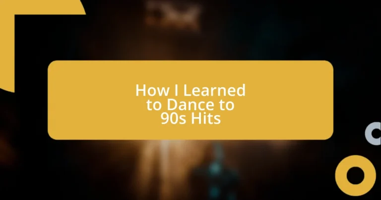 How I Learned to Dance to 90s Hits